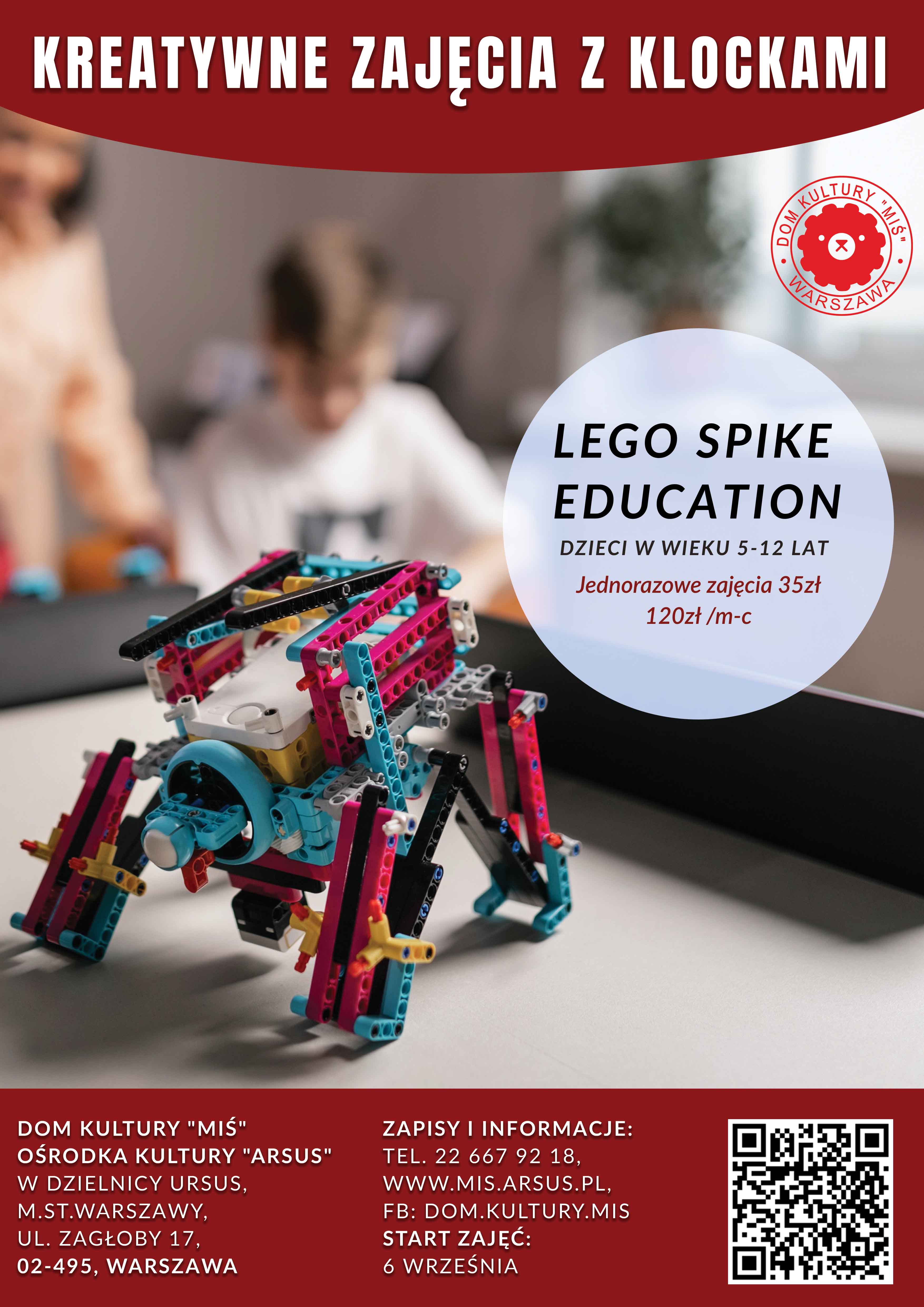 Zajęcia kreatywne z Klockami Lego Spike Education w Misiu