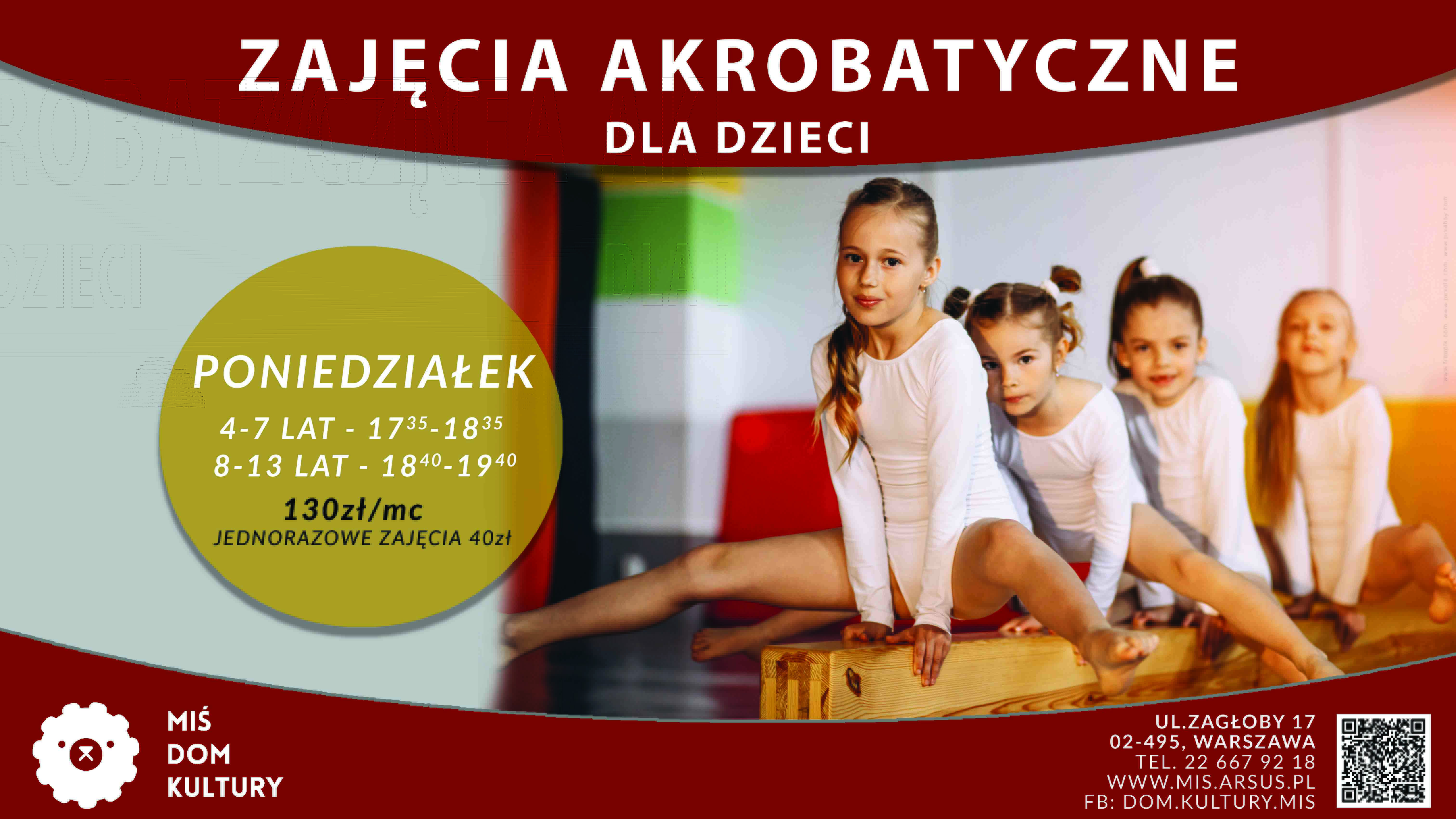 Zajęcia akrobatyczne dla dzieci w Misiu