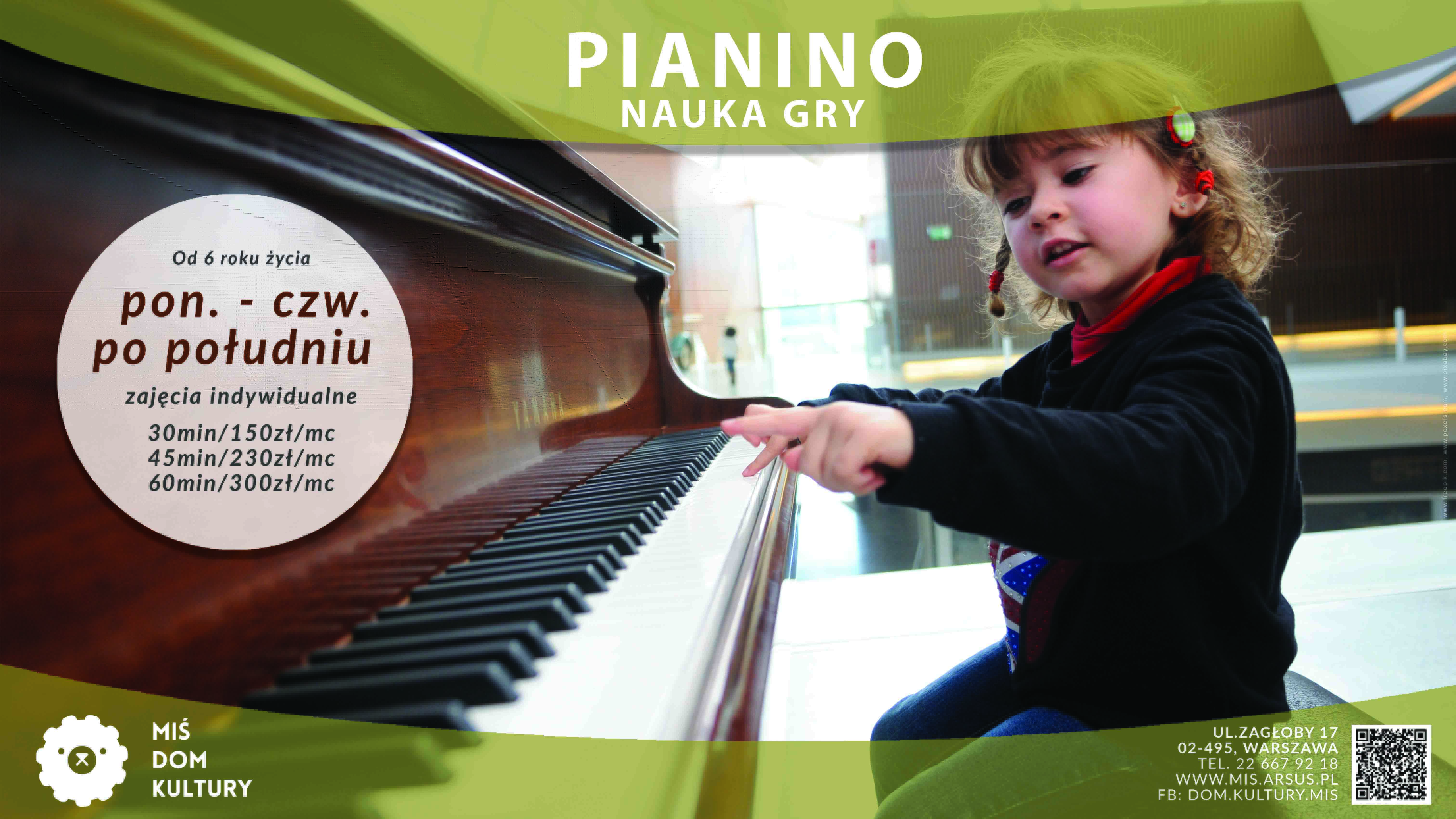 Pianino w Misiu; zajęcia indywidualne