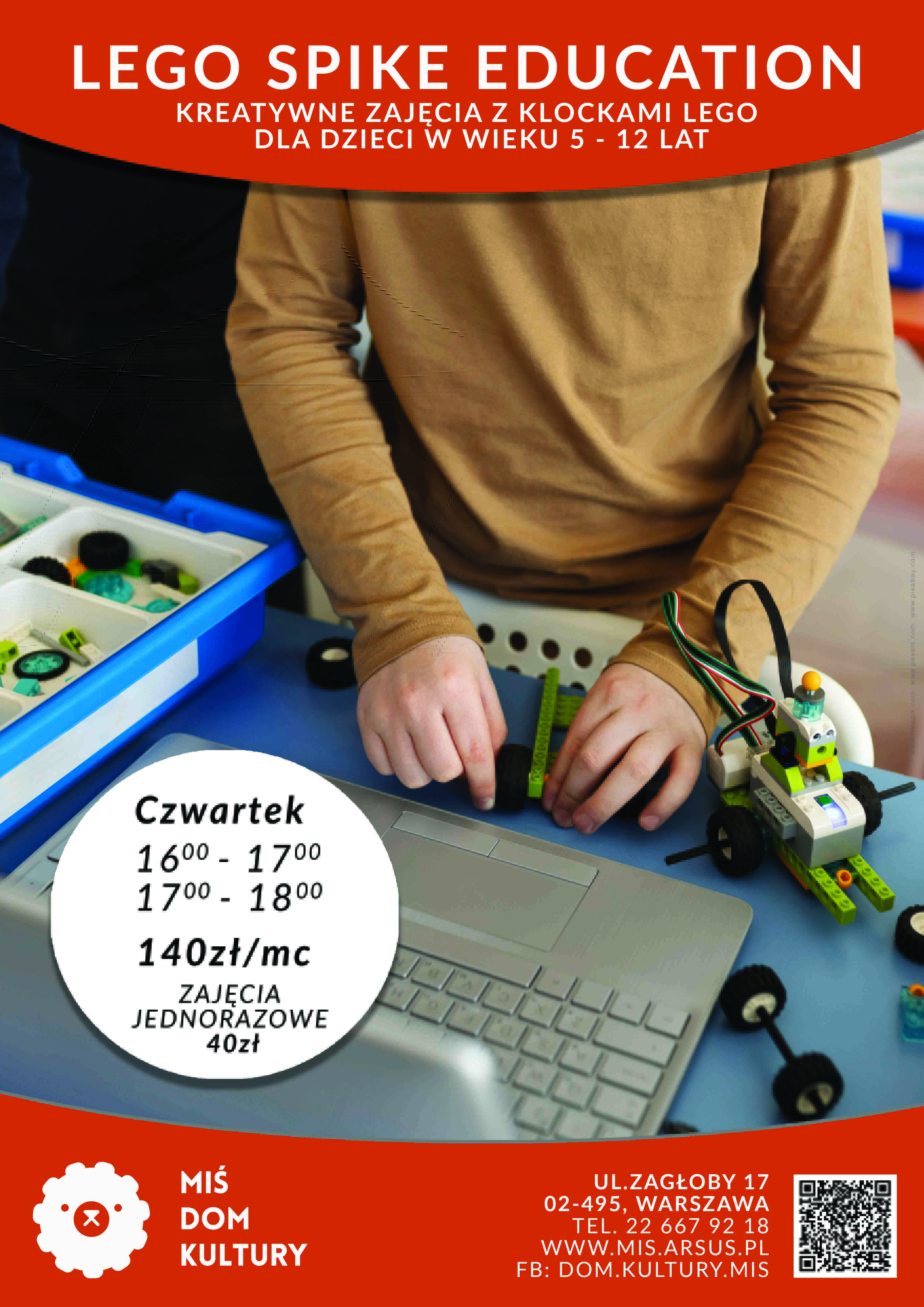 Zajęcia kreatywne z Klockami Lego Spike Education w Misiu