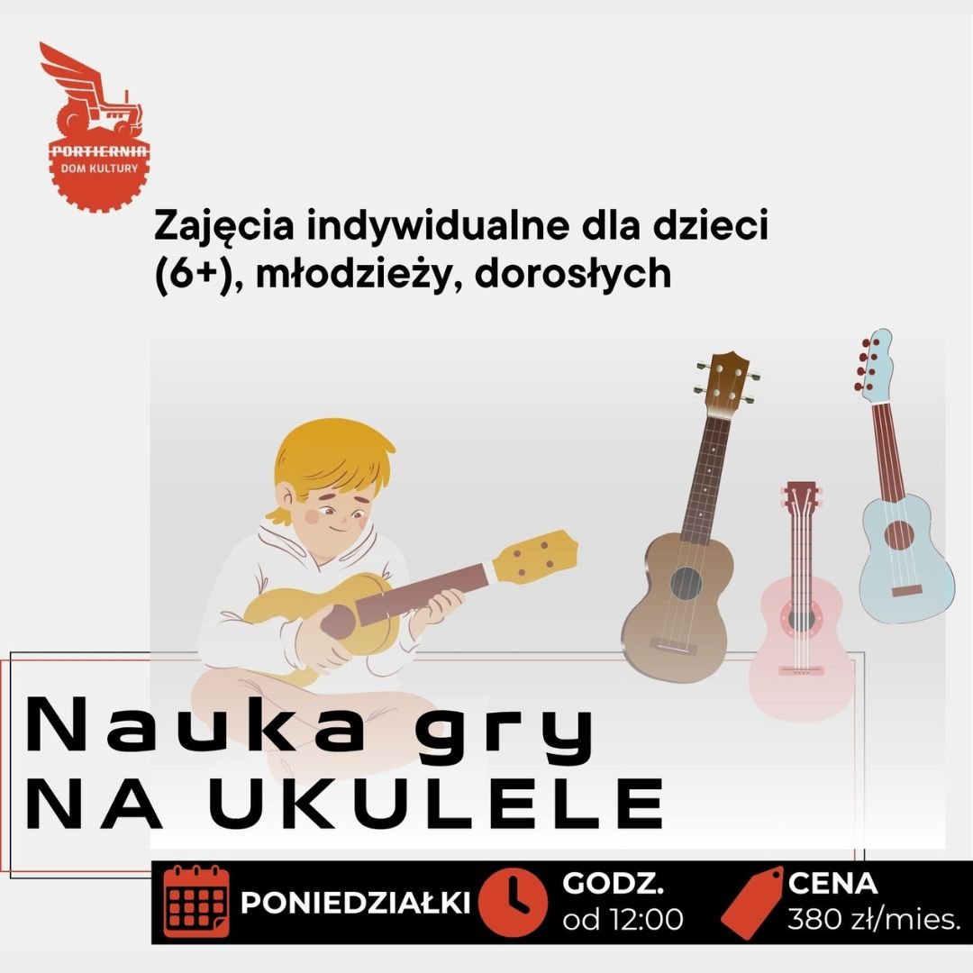 Nauka gry na ukulele w "Portierni"