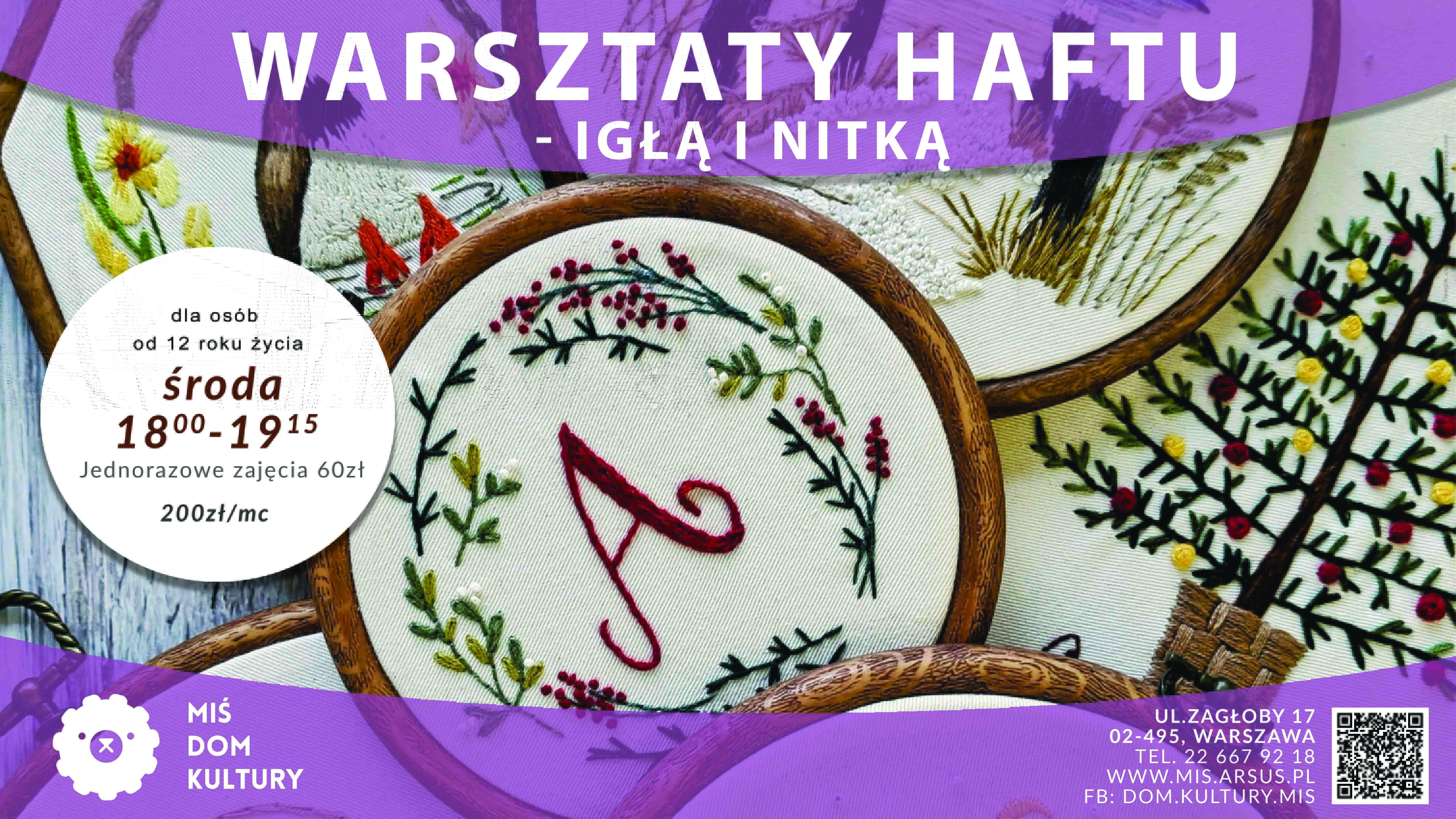 Igłą i nitką - warsztaty haftu w Misiu