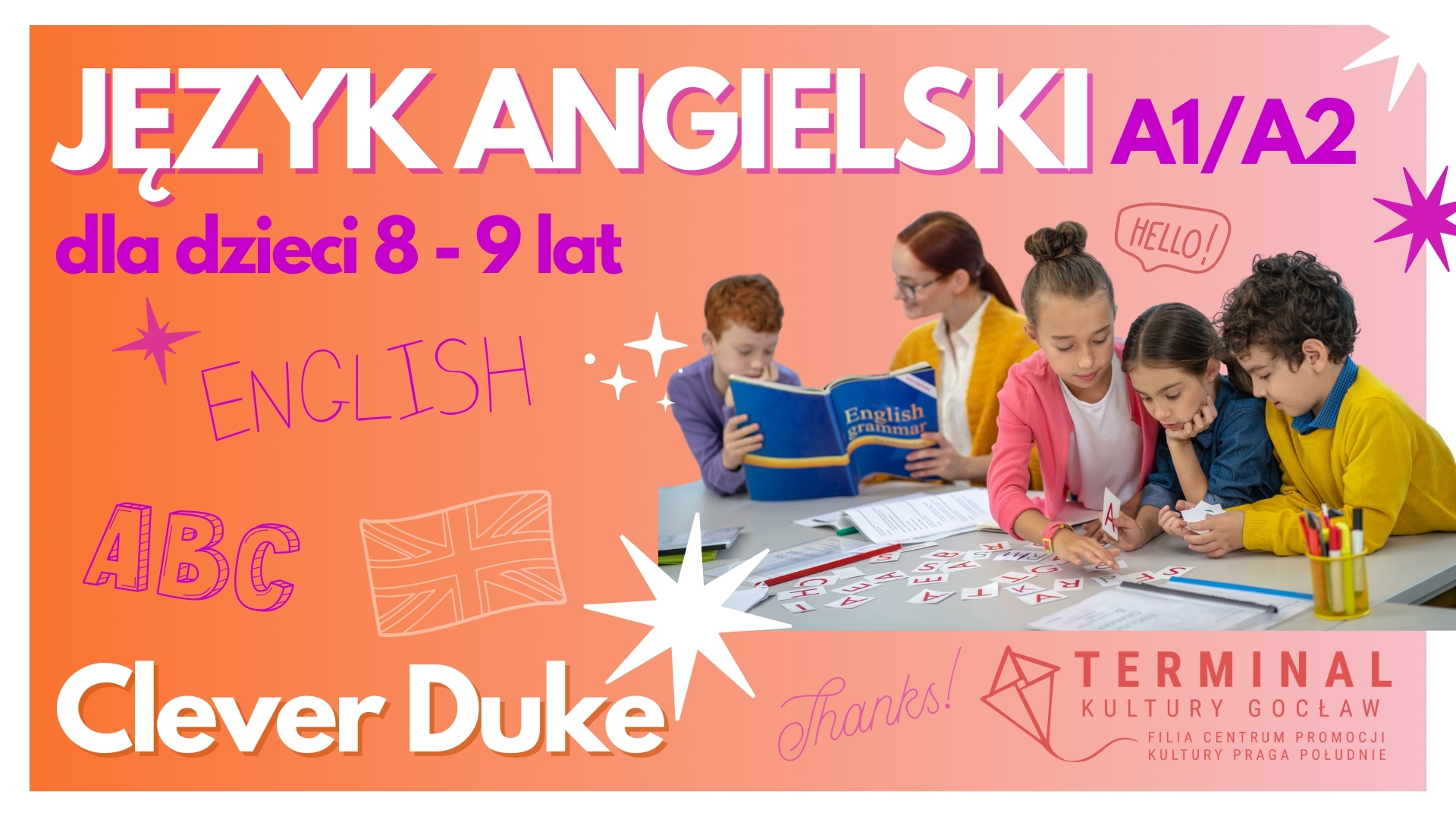 ANGIELSKI DLA DZIECI 8-9 A1/A2 - Clever Duke TKG