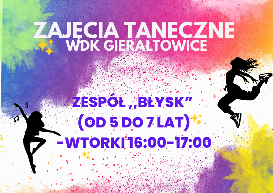 Zajęcia taneczne grupa ,,Błysk"