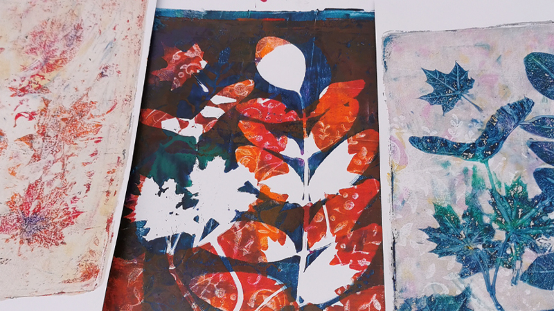 Malarstwo i monotypia ,,Po drugiej stronie"