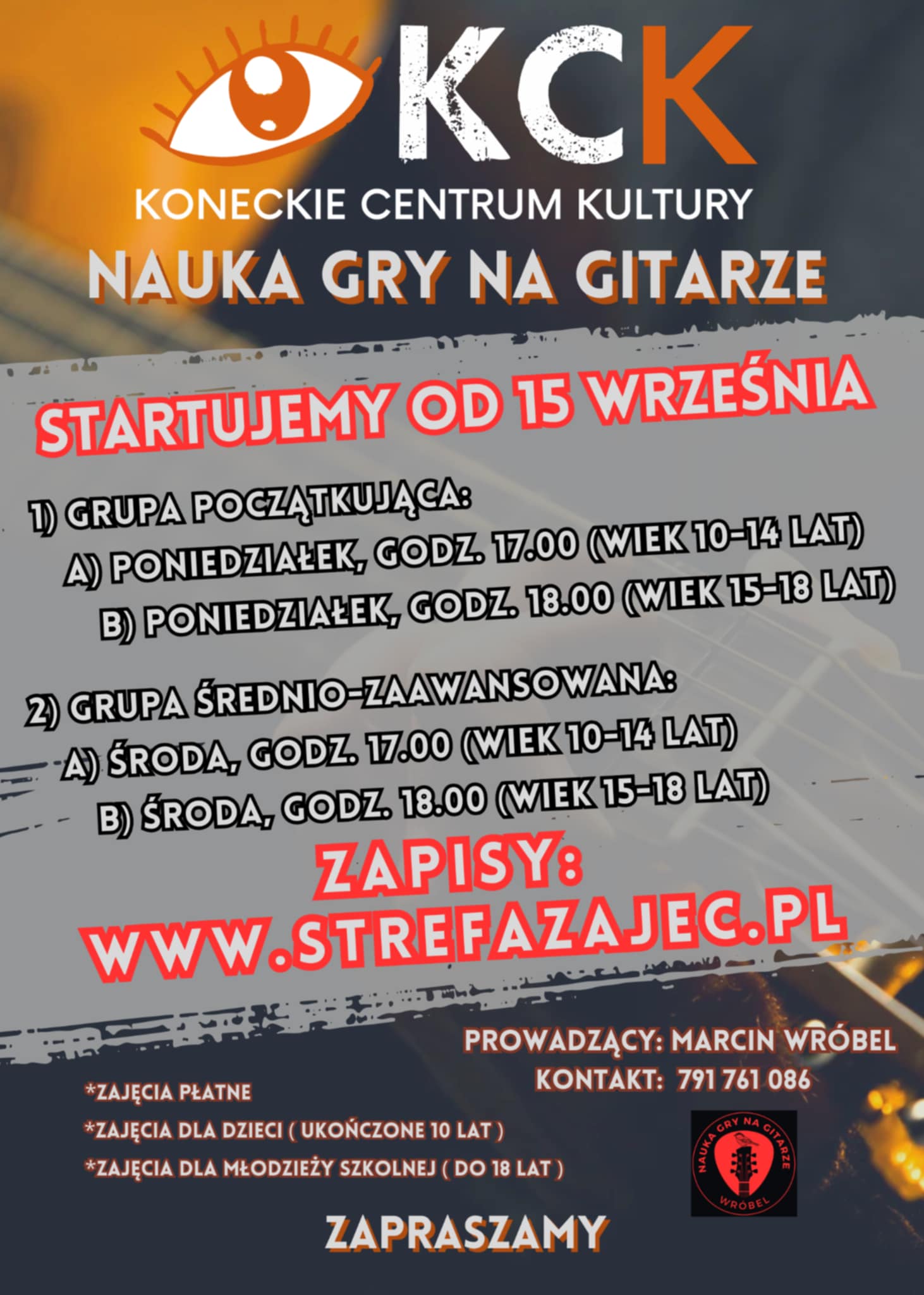 Nauka gry na gitarze Wróbel Marcin
