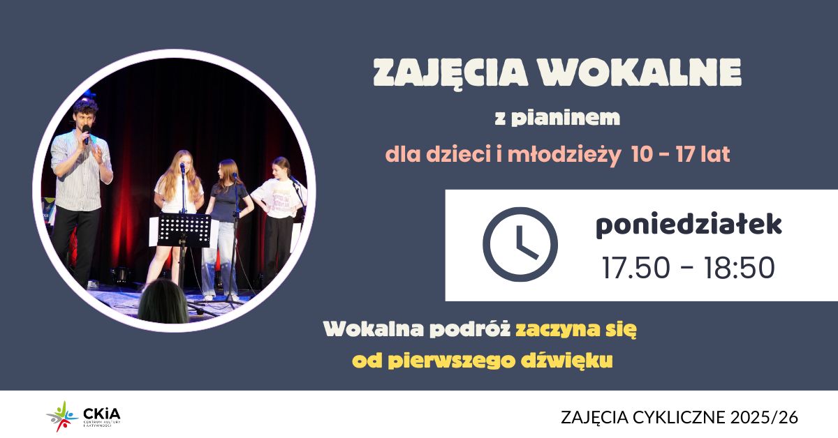 ZAJĘCIA WOKALNE dla dzieci i młodzieży