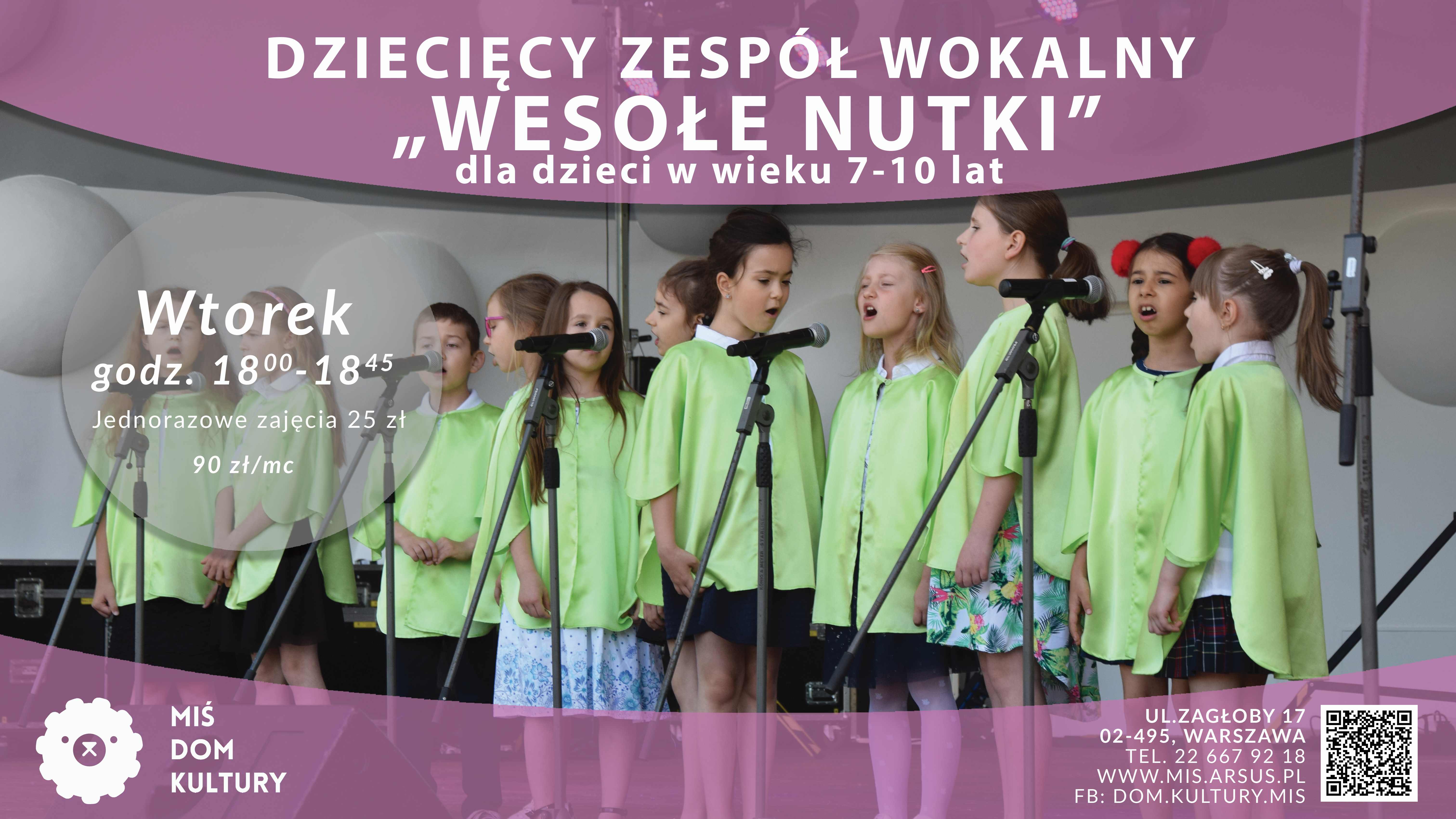 Zespół wokalny "Wesołe nutki" w Misiu
