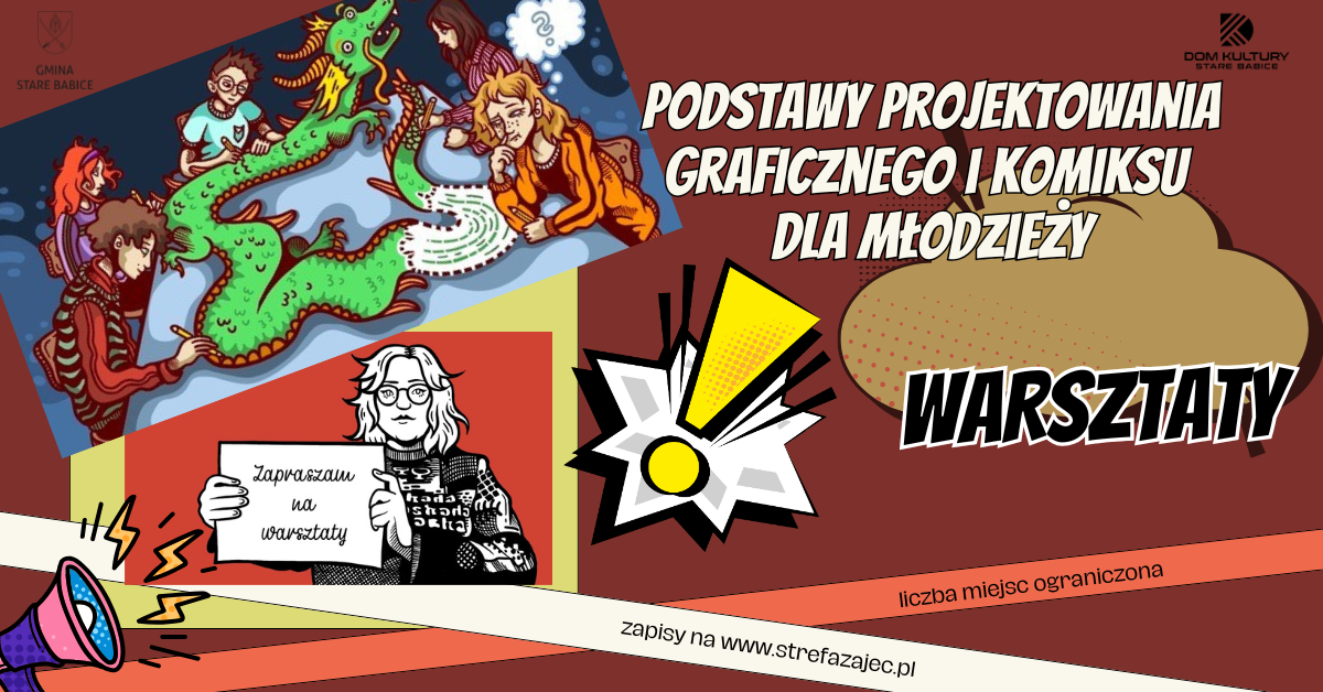 Warsztaty z podstaw projektowania graficznego i komiksu dla młodzieży, czwartek 18.15-19.45