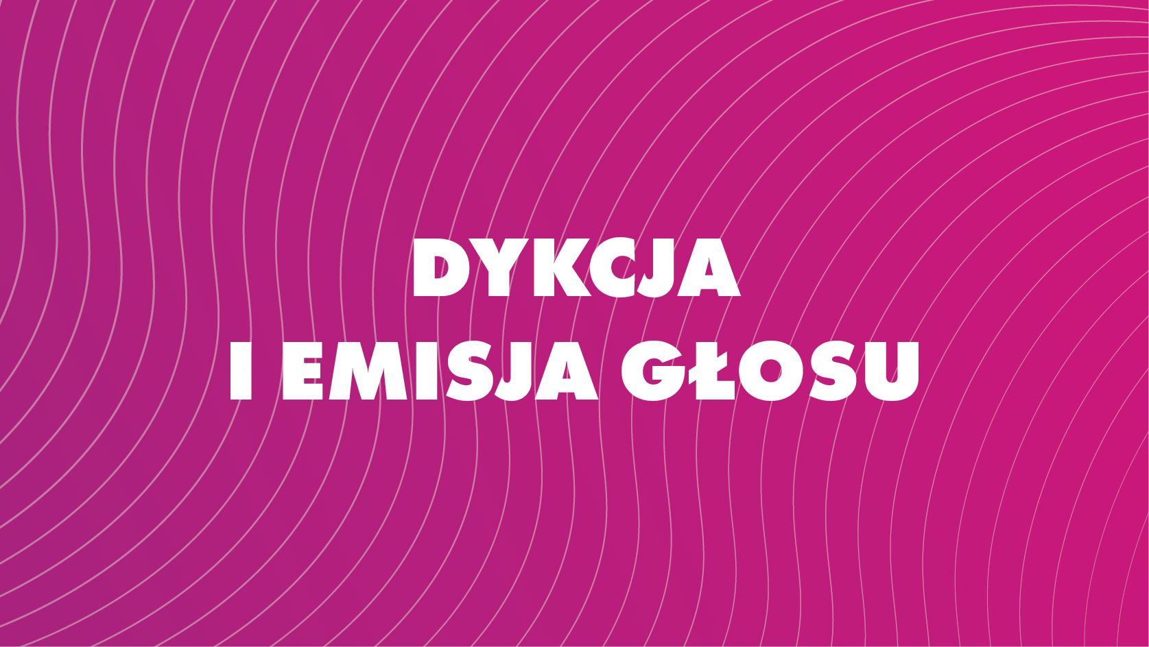Dykcja i emisja głosu - ALTO
