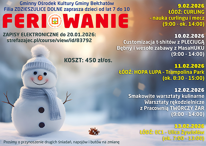 FERIOWANIE ZDZIESZULICE DOLNE