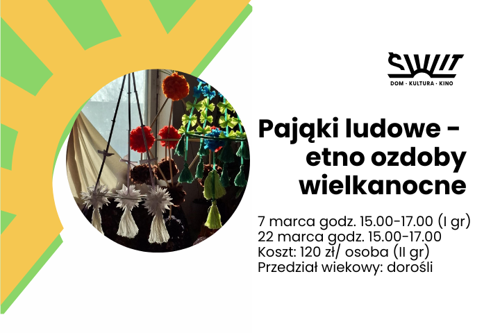 Pająki ludowe - etno ozdoby wielkanocne