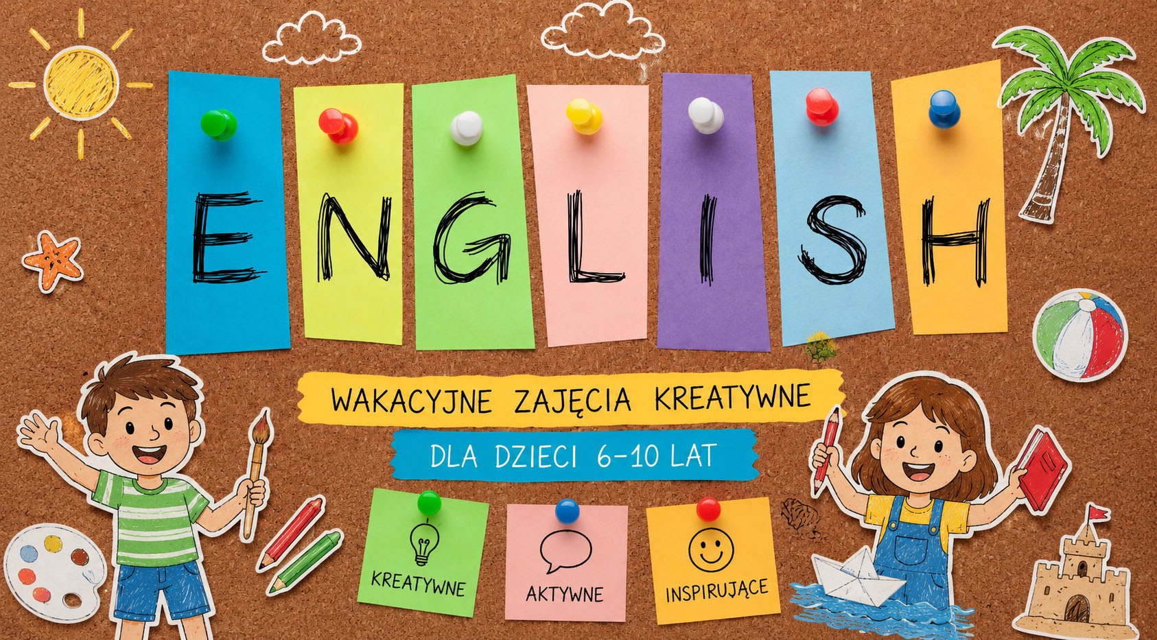 Wakacyjny Angielski Kreatywne Dzieci w wieku 6-10 lat