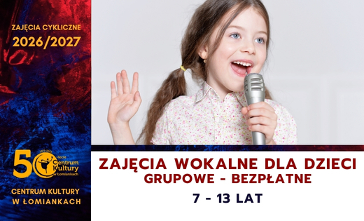 Wokalne dla dzieci - grupowe, zajęcia bezpłatne