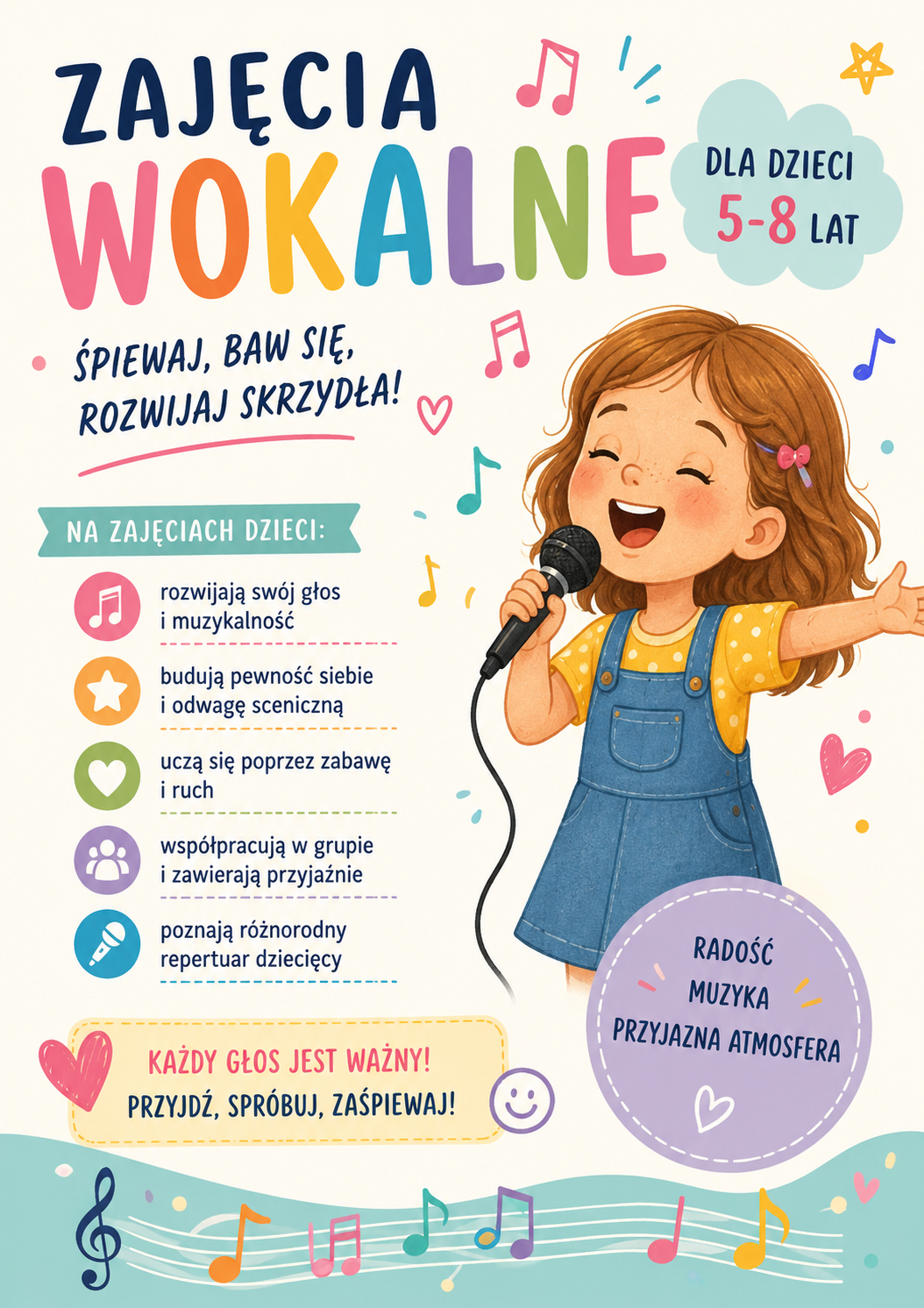 2026/2027 ZAJĘCIA WOKALNE DLA NAJMŁODSZYCH (5-8 LAT)