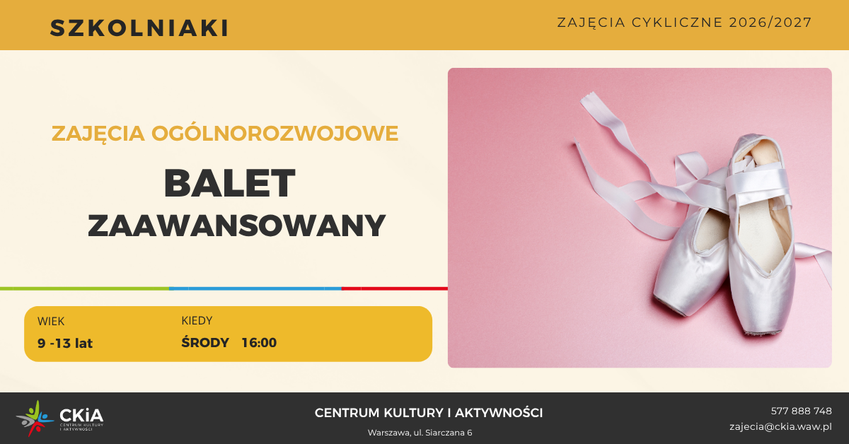 BALET grupa zaawansowana 9 - 13 lat