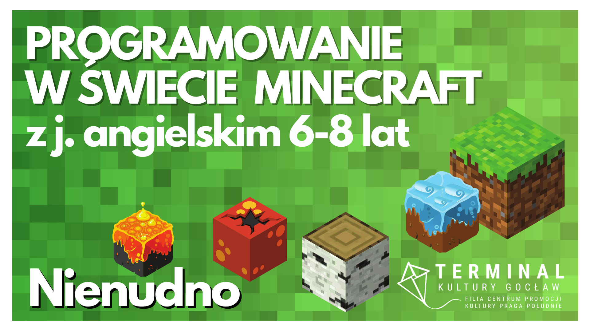 Programowanie w świecie Minecraft z językiem angielskim 6-8 - Nienudno TKG