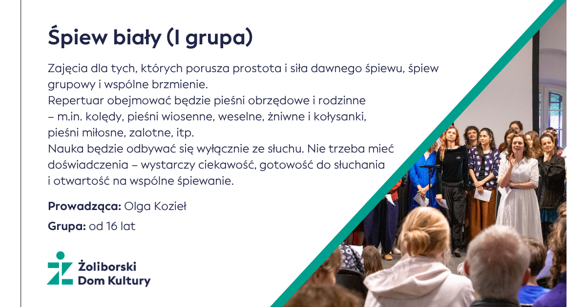 Śpiew biały (poniedziałek - I grupa)