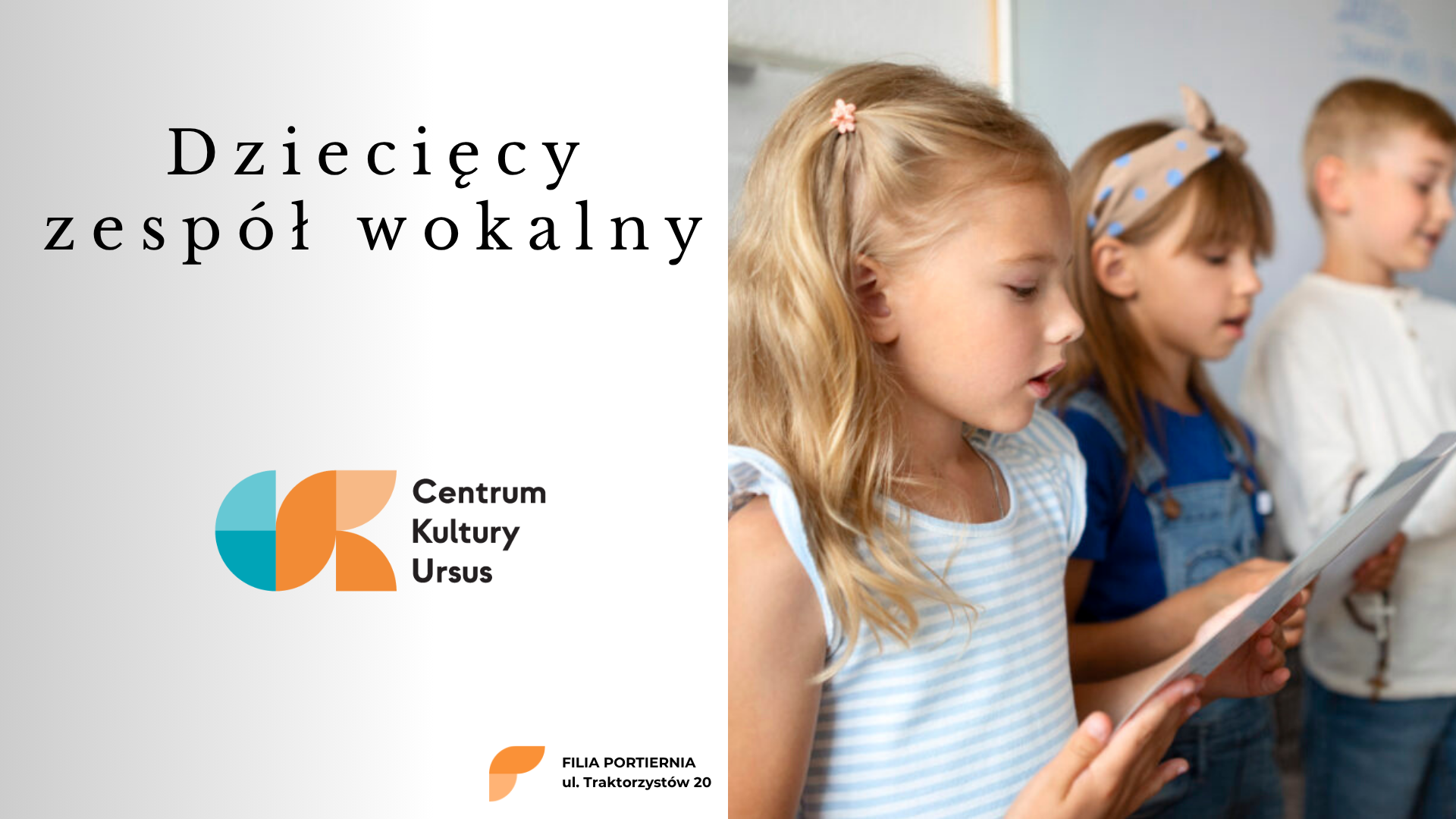 Dziecięcy zespół wokalny w CKU Filii Portiernia