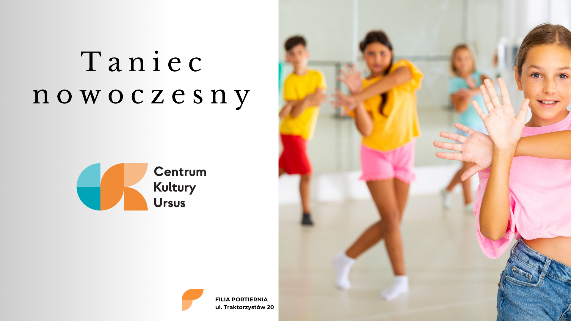 Taniec nowoczesny dla dzieci w CKU Filii Portiernia