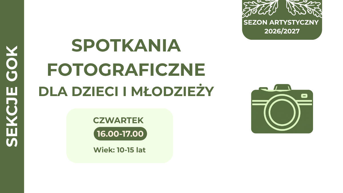 Spotkania fotograficzne dla dzieci i młodzieży